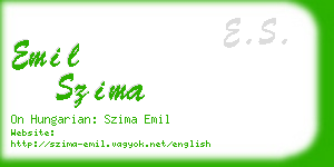 emil szima business card